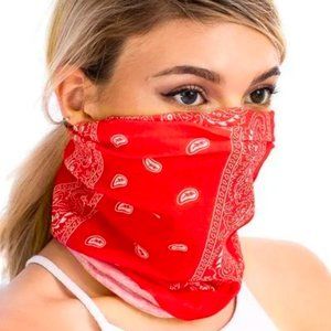 NEW! Bright Red Face Mask - Neck Gaiter - Unisex